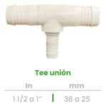 Tee Unión Conekta 1 1/2 a 1" - Alta Calidad y Durabilidad - t16 - Compatible con Sistemas Hidráulicos
