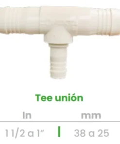 Tee Unión Conekta 1 1/2 a 1" - Alta Calidad y Durabilidad - t16 - Compatible con Sistemas Hidráulicos
