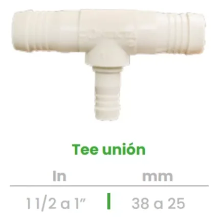 Tee Unión Conekta 1 1/2 a 1" - Alta Calidad y Durabilidad - t16 - Compatible con Sistemas Hidráulicos