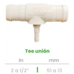 Tee Unión Conekta 2 a 1/2" - Construcción Compacta y Segura - t19 - Diseñada para Conexiones Residenciales