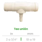 Tee Unión Conekta 2 a 3/4" - Solución Robusta y Duradera - t20 - Compatible con Sistemas Comerciales