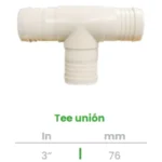 Tee Unión Conekta 3" - Construcción Robusta y Fiable - t25 - Ideal para Proyectos Industriales