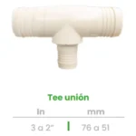 Tee Unión Conekta 3 a 2" - Solución Resistente y Compacta - t26 - Compatible con Sistemas Comerciales