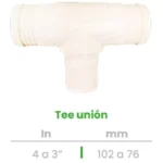 Tee Unión Conekta 4 a 3" - Construcción Robusta y Duradera - t28 - Perfecta para Grandes Proyectos