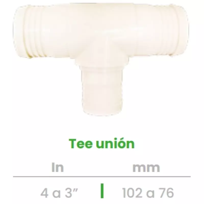 Tee Unión Conekta 4 a 3" - Construcción Robusta y Duradera - t28 - Perfecta para Grandes Proyectos