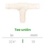 Tee Unión Conekta 3/4" - Alta Resistencia y Fiabilidad - t4 - Perfecta para Sistemas de Agua