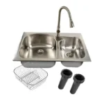 FREGADERO 84 X 56 P/EMPOTRR 2 TINAS A/INO TEKAWAY