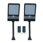 LAMPARA SOLAR LED 4.5W P/ EXTERIOR P/EMP NEGRO 2PZ