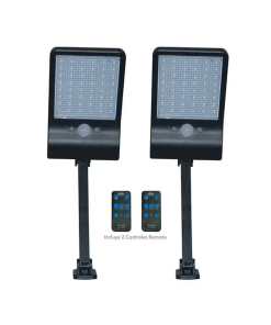 LAMPARA SOLAR LED 4.5W P/ EXTERIOR P/EMP NEGRO 2PZ