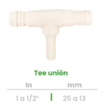 Tee Unión Conekta 1 a 1/2" - Alta Calidad y Durabilidad - t7 - Compatible con Sistemas Comerciales