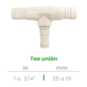 Tee Unión Conekta 1 a 3/4" - Reducción Robusta y Segura - t8 - Perfecta para Uso Residencial