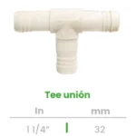 Tee Unión Conekta 1 1/4" - Construcción Resistente y Fiable - t9 - Ideal para Grandes Proyectos