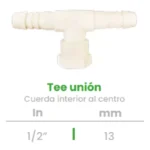 Tee Unión con Cuerda Interior al Centro Conekta 1/2" - Precisión y Durabilidad - tci1 - Perfecta para Uso Profesional