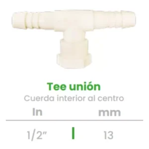 Tee Unión con Cuerda Interior al Centro Conekta 1/2" - Precisión y Durabilidad - tci1 - Perfecta para Uso Profesional