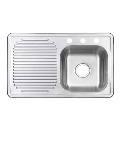 FREGADERO 80X50 P/EMPOTRAR 1 TINA IZQ A/INOX DICA