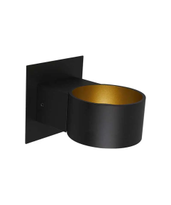 ARBOTANTE 5W P/MURO NEGRO/DORADO P/INTERIOR