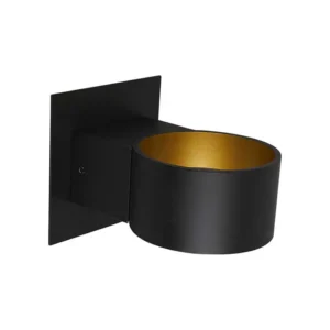 ARBOTANTE 5W P/MURO NEGRO/DORADO P/INTERIOR