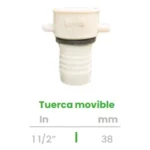 Tuerca Movible Conekta 1 1/2" - Construcción Robusta y Precisa - tm2 - Diseñada para Sistemas Comerciales
