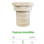 Tuerca Movible Conekta 3" - Alta Calidad y Resistencia - tm3 - Diseñada para Conexiones de Gran Escala