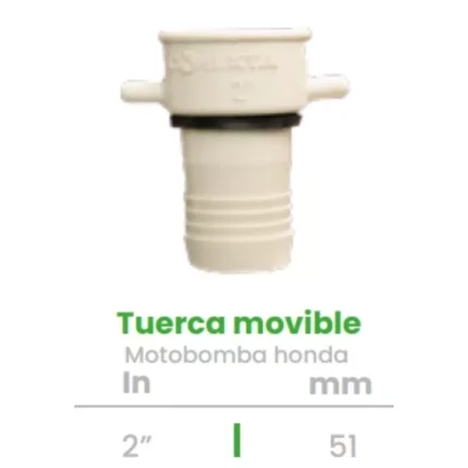 Tuerca Movible para Motobomba Honda Conekta 2" - Calidad y Durabilidad - tmh1 - Compatible con Proyectos Hidráulicos