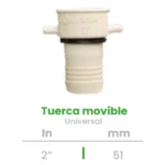 Tuerca Movible Universal Conekta 2" - Construcción Segura y Resistente - tmu - Ideal para Uso Profesional