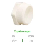 Tapón Capa Conekta 1 1/2" - Construcción Precisa y Robusta - tpc5 - Compatible con Sistemas Industriales