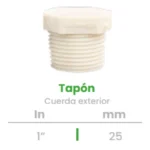 Tapón Exterior Conekta 1" - Solución Robusta y Precisa - tpe3 - Diseñado para Instalaciones Industriales