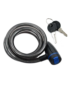 CANDADO P/BICI/MOTO C/LLAVE NEGRO 1.2MT LARGO