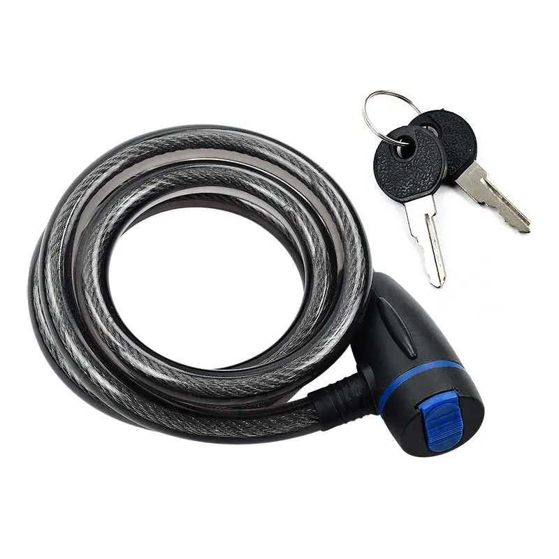 CANDADO P/BICI/MOTO C/LLAVE NEGRO 1.2MT LARGO