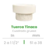 Tuerca para Tinaco Cuadrado Conekta 2 a 1 1/2" Gruesa - Alta Resistencia y Versatilidad - ttc1g - Perfecta para Proyectos Comerciales