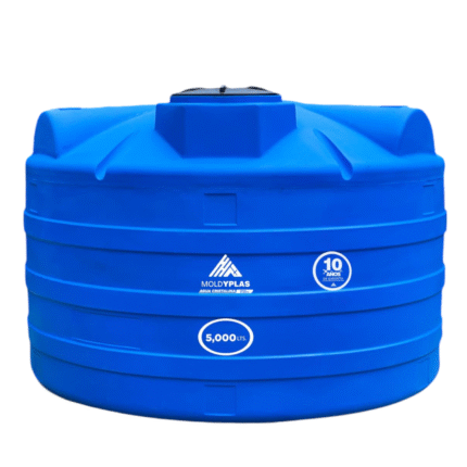 Tinaco Tricapa Azul 5,000L Moldyplas con Multiconector