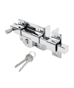 CERRADURA 132 FIJA DER FIJA BARRA CROMO BLIST