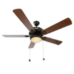 VENTILADOR TECHO 52" 5 ASPAS C/LAMPAR BELL CLR-OBS