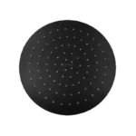 REGADERA REDONDA 9" NEGRA SIN BRAZO VALMEX