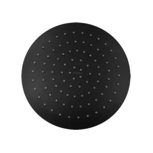 REGADERA REDONDA 9" NEGRA SIN BRAZO VALMEX