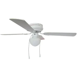 VENTILADOR DE TECHO C/LAMPARA 4 ASPAS 42" BLANCO