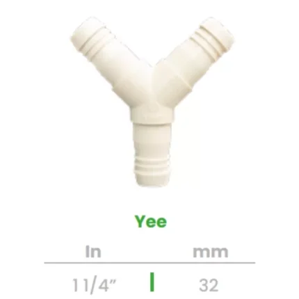 Yee Conekta 1 1/4" - Construcción Fiable y Funcional - y10 - Ideal para Proyectos Comerciales
