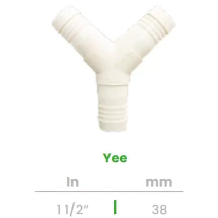 Yee Conekta 1 1/2" - Construcción Robusta y Duradera - y14 - Ideal para Grandes Proyectos
