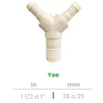 Yee Conekta 1 1/2 a 1" - Construcción Precisa y Segura - y16 - Perfecta para Sistemas de Agua