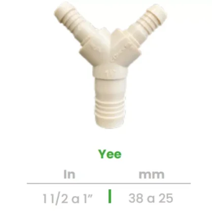 Yee Conekta 1 1/2 a 1" - Construcción Precisa y Segura - y16 - Perfecta para Sistemas de Agua