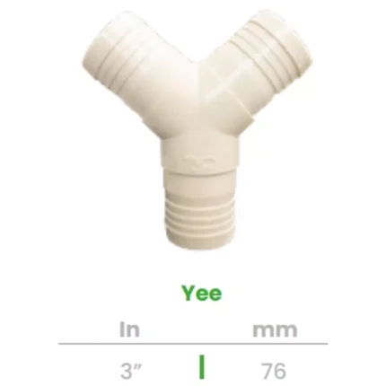 Yee Conekta 3" - Construcción Robusta y Segura - y19 - Perfecta para Sistemas Hidráulicos