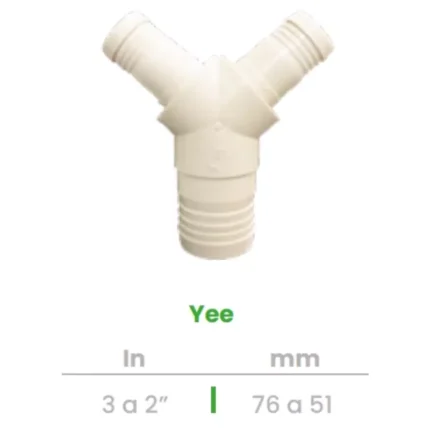 Yee Conekta 3 a 2" - Construcción Resistente y Compacta - y20 - Diseñada para Proyectos Industriales