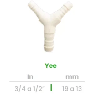 Yee Conekta 3/4 a 1/2" - Reducción Funcional y Robusta - y6 - Compatible con Sistemas de Riego