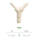 Yee Conekta 1 a 1/2" - Construcción Robusta y Compacta - y8 - Ideal para Sistemas Hidráulicos