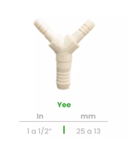 Yee Conekta 1 a 1/2" - Construcción Robusta y Compacta - y8 - Ideal para Sistemas Hidráulicos