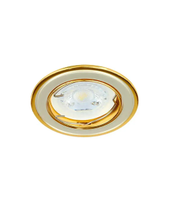 LAMPARA EMPOTR. FIJA S/CRISTAL GX5.3 72MM PERLA/OR