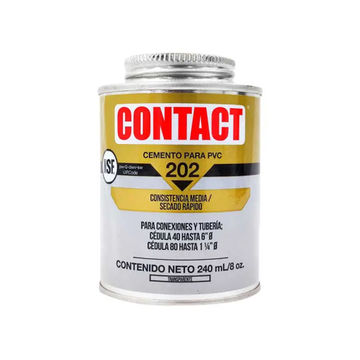 PEGAMENTO P/PVC 240 ML BOTE DORADO CONTACT