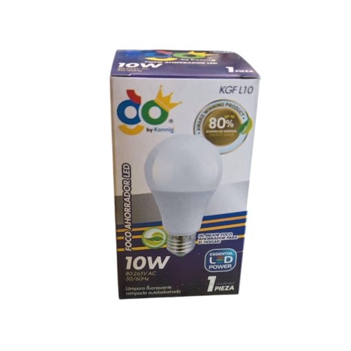 Foco Ahorrador LED 10W KGF L10 Konnig – Iluminación Fría y de Bajo Consumo