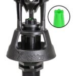 Xcel Wobbler Wade Rain Ángulo Normal Boquilla #7 Verde 1/2" M, Entrada 1/2" NPT, Flujo 241-382 LPH, Diámetro 10.1-12.5m, Presión de Operación 10-25 PSI, Trayectoria Ángulo Alto