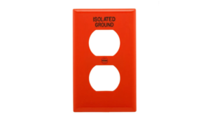 Placa para Receptáculo Dúplex con Tierra Aislada, Naranja IG5132RN-BOX